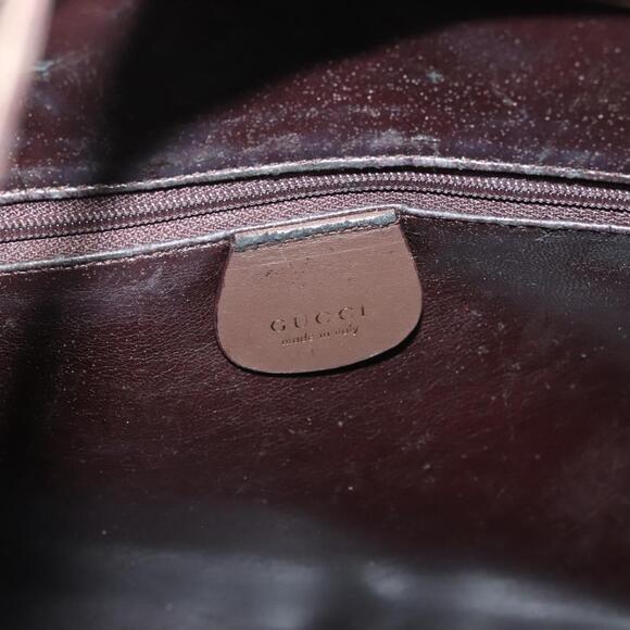 GUCCI Hand Bag Leather Brown Gold 000 1998 000 1998 - Picture 15 of 16